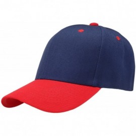 Baseball Caps 2pcs Baseball Cap for Men Women Adjustable Size Perfect for Outdoor Activities - Black/Navyred - CP195D0UWY9 $1...