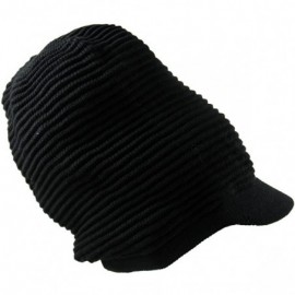 Skullies & Beanies Rasta 100% Cotton Knitted Beanie for Long DreaLock (XXXL) - Black/Brim - C412NSK6YDZ $25.40