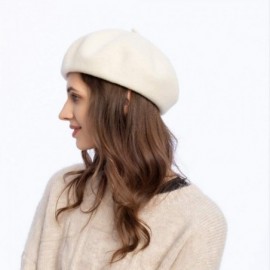 Berets French Beret - Wool Solid Color Womens-Lightweight Casual Classic Wool Beret - 5 - CT18Z0U47SW $8.27