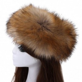 Cold Weather Headbands Women's Faux Fur Headband Winter Earwarmer Earmuff with Stretch-Brown1 - Brown1 - CO18L685ERW $10.36