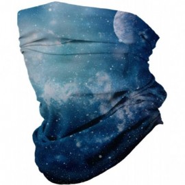 Balaclavas 12 in 1 Multifunctional Headwear Face Mask Headband Neck Gaiter - Blue Parallax - CL197XS3M9Z $15.20