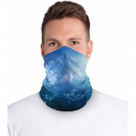 Balaclavas 12 in 1 Multifunctional Headwear Face Mask Headband Neck Gaiter - Blue Parallax - CL197XS3M9Z $15.20