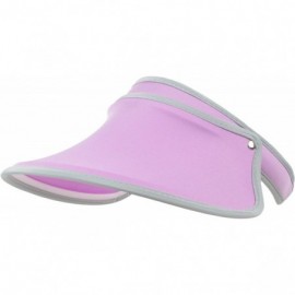 Visors Women's Sports SPF40+ UV Protection Full Face Plastic Shield Solar Hat Sun Visor Cap (Purple) - C512F6ZF4QZ $44.48