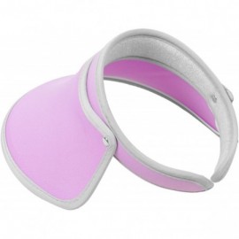 Visors Women's Sports SPF40+ UV Protection Full Face Plastic Shield Solar Hat Sun Visor Cap (Purple) - C512F6ZF4QZ $49.16