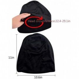 Skullies & Beanies Women Fashion Leisure Winter Warm Hat Velvet Soft Beanie for Outdoors - Black - C6188E64D7H $15.40