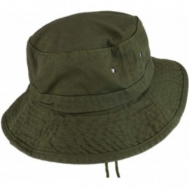 Sun Hats Large Brim Outdoor XXL Boonie Fisherman Hat with Adjustable Chin Strap - Olive - CF18W6SNLAT $19.30