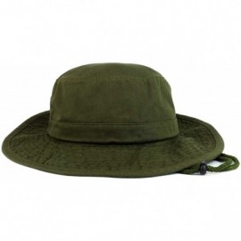 Sun Hats Large Brim Outdoor XXL Boonie Fisherman Hat with Adjustable Chin Strap - Olive - CF18W6SNLAT $19.30
