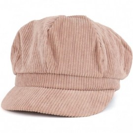 Newsboy Caps Corduroy Textured Newsboy Style Cheyenne Cap - Pink - C418D8OYALS $16.48