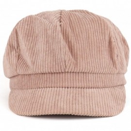 Newsboy Caps Corduroy Textured Newsboy Style Cheyenne Cap - Pink - C418D8OYALS $16.48