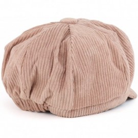 Newsboy Caps Corduroy Textured Newsboy Style Cheyenne Cap - Pink - C418D8OYALS $16.48