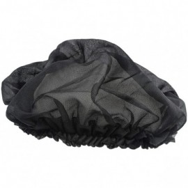 Headbands Women Cotton Flower Sleep Night Cap Head Cover Bonnet - Black - CC18ME8XZA2 $10.07