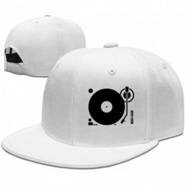 Baseball Caps Adjustable Headphones Platter Snapback Baseball - White - CL12N1PY3ZS $9.19