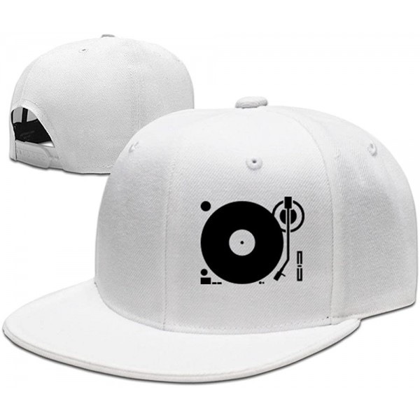 Baseball Caps Adjustable Headphones Platter Snapback Baseball - White - CL12N1PY3ZS $9.19