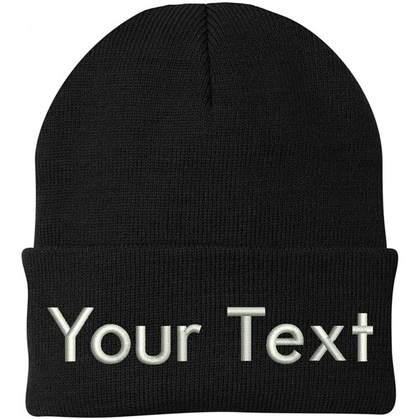 Skullies & Beanies Design Your Own Beanie Custom Beanie - Black - CO18YWR6YE0 $12.60