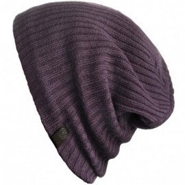 Skullies & Beanies Warm Beanie Hat Fleece Lined - Slight Slouchy Style - Keep Your Head Warm and Cozy in Cold Weathers - C618...