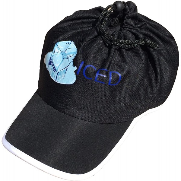 Baseball Caps Cooling Hat For Ice - Original- Black With Blue Text - CP12FOTEPM7 $19.02