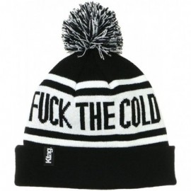 Skullies & Beanies Fuck The Cold Beanie (More Options) - Black - CF187IC77OE $27.99