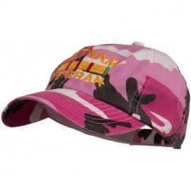 Baseball Caps Vietnam Veteran Embroidered Enzyme Washed Cap - Pink - CC11P5I8CHR $20.42