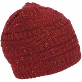 Skullies & Beanies Confetti Knit Soft Beanie - Burgundy - CW12LZTHZL3 $11.68