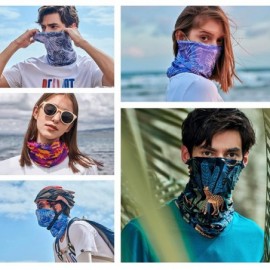 Balaclavas Funny Face Masks for Men and Women Outdoor Headscarf Riding Scarf Wrap Neck Warmer UV Cut Bandana - Dark Gray - CW...