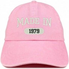 Baseball Caps Made in 1979 Embroidered 41st Birthday Washed Baseball Cap - Pink - C318C7GZAES $20.67