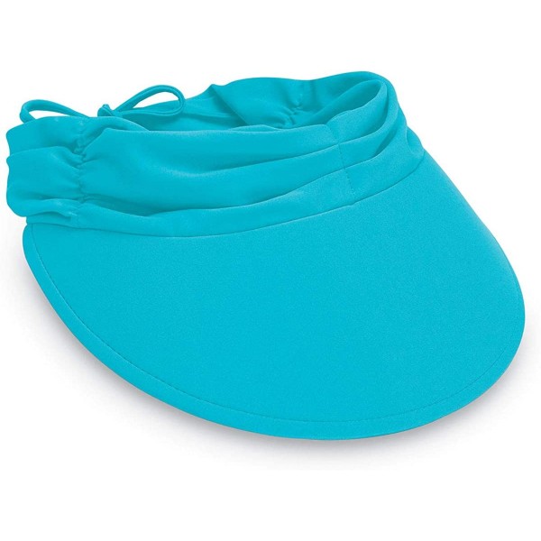 Visors Women's Aqua Sun Visor - Ultra-Lightweight- Ready for Adventure- Designed in Australia - Turquoise - CP1146RKI3T $27.87