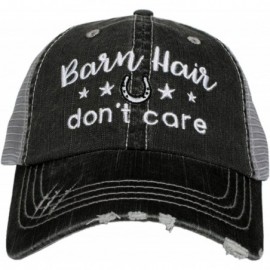 Baseball Caps Barn Hair Don't Care Baseball Cap - Trucker Hats for Women - Stylish Cute Sun Hat - White/Stars - C918YQKNK80 $...