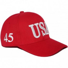 Baseball Caps Keep America Great 2020- with 45th President Donald Trump USA Cap/Hat and USA Flag - Red - CU18Q35K5ML $13.94
