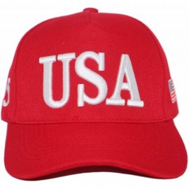 Baseball Caps Keep America Great 2020- with 45th President Donald Trump USA Cap/Hat and USA Flag - Red - CU18Q35K5ML $13.94