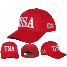 Baseball Caps Keep America Great 2020- with 45th President Donald Trump USA Cap/Hat and USA Flag - Red - CU18Q35K5ML $13.94