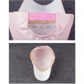 Baseball Caps Women's Cartoon Cat Ears Cap Baseball Sun Hats - Black - CH188Q9X2A4 $13.73