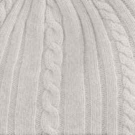 Skullies & Beanies Women's 100% Pure Cashmere Cable Knit Hat Super Soft Cuffed - Stone - CD11H5DQJNJ $26.70