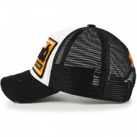 Baseball Caps Howel's Distressed Vintage Cotton Baseball Mesh Cap Snapback Big Trucker Hat - Xl-black - CB12HAPZY6N $25.65