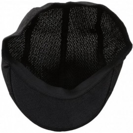 Newsboy Caps Men's Newsboy Hats Cotton Beret Cap- Casual Cabbie Flat Cap - Black - CO18G2UD7GW $8.48