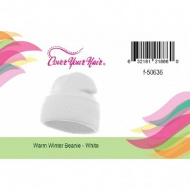 Skullies & Beanies Beanie - Winter Hats- Unisex Warm Hat- Skull Cap- Ski Hat - Knit Hat - White - CR110TAPTP3 $10.38