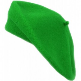 Berets Nollia Women's Solid Color Beret Hat - Green - CE12J2VAFAR $10.46