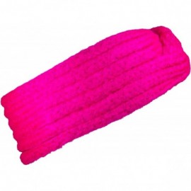 Cold Weather Headbands Womens Rib Stitch W/Twist Design Headband/Warmer (One Size) - Fuchsia - CG12N77TRAX $8.04