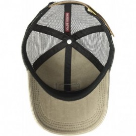 Baseball Caps Men's Contrast Stitch Truck Cap - Gunmetal - CW180NYEEDX $27.63