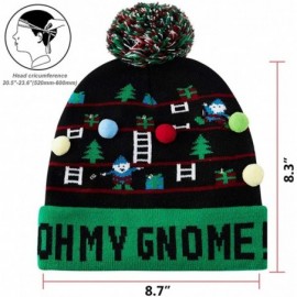 Skullies & Beanies Unisex Ugly LED Christmas Hat Novelty Colorful Light-up Stylish Knitted Sweater Xmas Party Beanie Cap(6 Li...