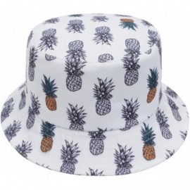 Bucket Hats Mens Womens Trends Fashion Bucket Hat - Pineapple 2 Color White - CC11Z2DA1IH $16.87