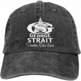 Baseball Caps George Strait Unisex Denim Hat Can Adjust Denim Cap Baseball Cap Black - Black - CJ18S4DT8WO $18.78