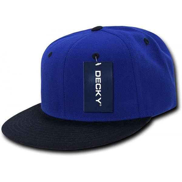 Baseball Caps 2Tone Flat Bill Snapbacks - Royal/Black - CU1199Q9Z4Z $9.58