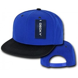 Baseball Caps 2Tone Flat Bill Snapbacks - Royal/Black - CU1199Q9Z4Z $9.58