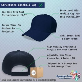 Baseball Caps Custom Baseball Cap Sport Football Hand Ball Logo Embroidery Strap Closure - Navy - CV18SEZ0833 $15.91