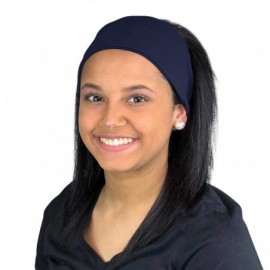 Headbands Satin Lined Headbands (Navy) - Navy - CW1957EAZSE $14.61