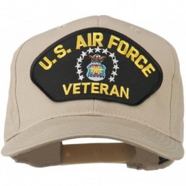 Baseball Caps US Air Force Veteran Military Patch Cap - Khaki - CK11QLMLEJT $24.62