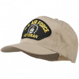 Baseball Caps US Air Force Veteran Military Patch Cap - Khaki - CK11QLMLEJT $24.62