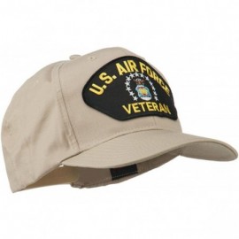 Baseball Caps US Air Force Veteran Military Patch Cap - Khaki - CK11QLMLEJT $24.62