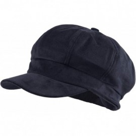Newsboy Caps Newsboy Hats for Women-8 Panel Winter Warm Ivy Gatsby Cabbie Cap - 05-black - CY1889TAS06 $11.95