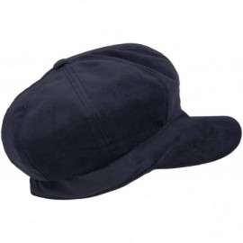 Newsboy Caps Newsboy Hats for Women-8 Panel Winter Warm Ivy Gatsby Cabbie Cap - 05-black - CY1889TAS06 $11.95